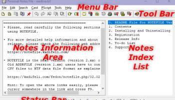 Personal Notes File screenshot