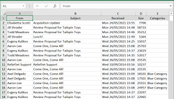 ReliefJet Quick Reports for Outlook screenshot