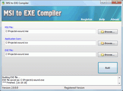 MSI to EXE Compiler screenshot