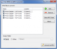 Free WMA to MP3 Converter screenshot