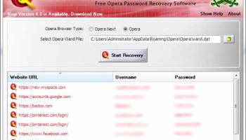 Password Decryptor for Opera Browser screenshot