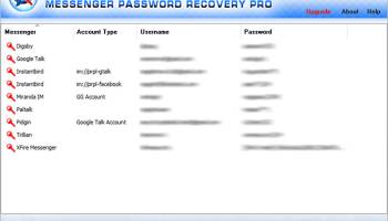 Messenger Password Recovery Pro screenshot