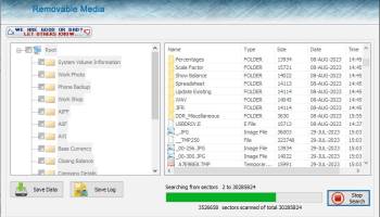 Removable Media Data Recovery Software screenshot