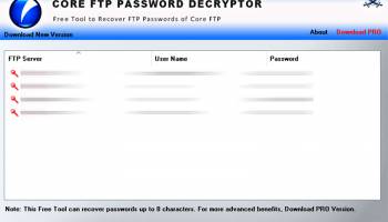 Core FTP Password Decryptor screenshot