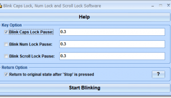 Blink Caps Lock, Num Lock and Scroll Lock Software screenshot