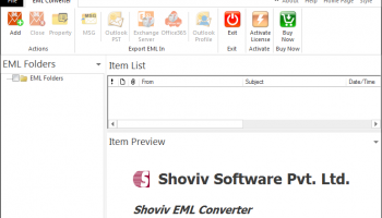Convert EML to PST screenshot