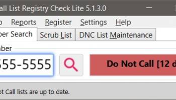 Do Not Call List Registry Check screenshot