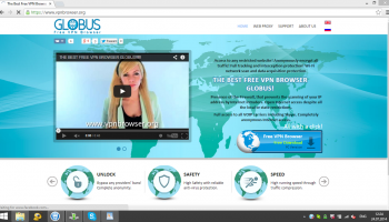 Globus VPN Browser screenshot
