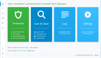 Emsisoft Anti-Malware screenshot