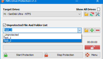 Ntfs Drive Protection screenshot