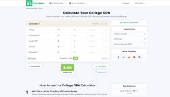 College GPA Calculator screenshot