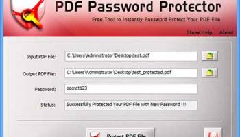 Instant PDF Password Protector screenshot