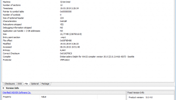 MiTeC EXE Explorer screenshot