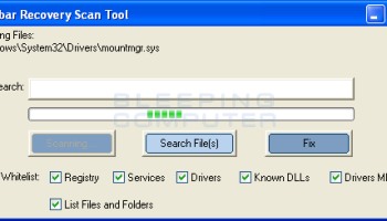 Farbar Recovery Scan Tool screenshot