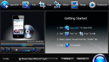 Bigasoft VOB to iPhone Converter screenshot