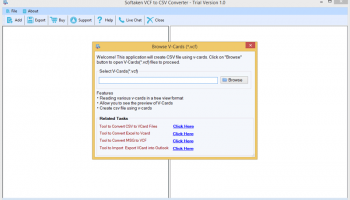 Softaken VCF to CSV Converter screenshot