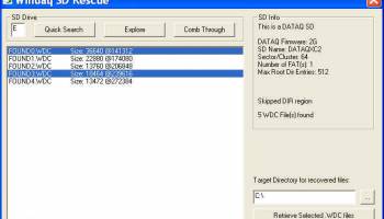 Windaq SD Rescue screenshot