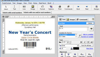 TicketCreator screenshot
