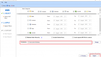 SysTools Outlook to Notes screenshot
