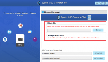 SysInfo MSG to EML Converter screenshot