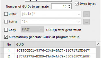 GUID Generator screenshot