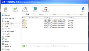 Vit Registry Fix Pro screenshot