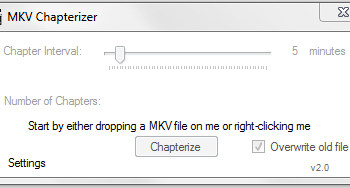 MKV Chapterizer screenshot