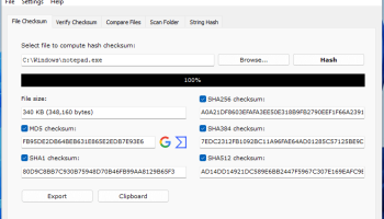 MD5 Checksum Tool screenshot