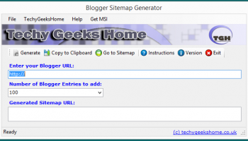 Blogger Sitemap Generator screenshot