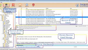 InQuit OST to PST Converter screenshot