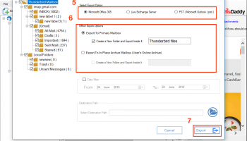 MailsDaddy Thunderbird to Office 365 screenshot