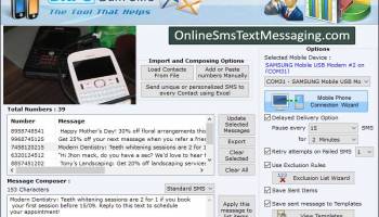 Online SMS GSM Software screenshot