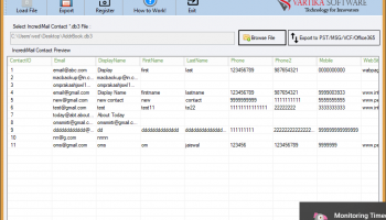 IncrediMail Address Book Converter screenshot