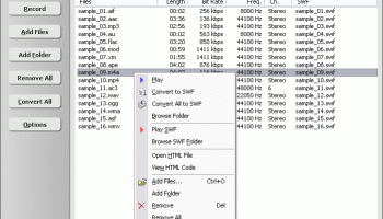 MP3 to SWF Converter screenshot