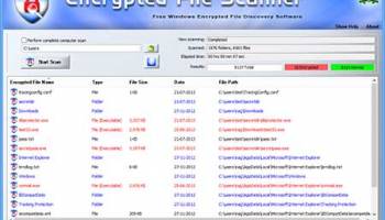 Encrypted File Scanner screenshot