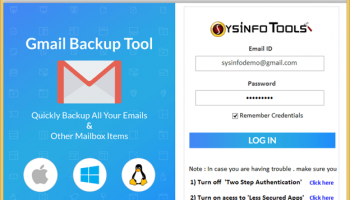 SysInfoTools Gmail Backup Software screenshot