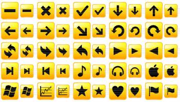 Yellow Web Buttons screenshot