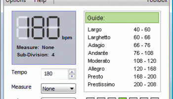 TempoPerfect Computer Metronome screenshot