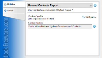 Unused Contacts Report screenshot