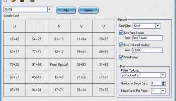 Bingo Card Maker screenshot