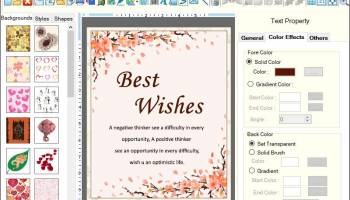 Greeting Card Designing Program screenshot