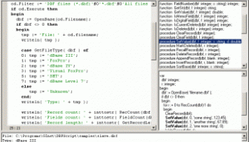 DBF Script screenshot