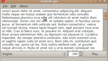 eSpeak screenshot