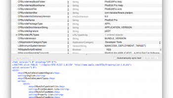 PlistEdit Pro for Mac OS X screenshot
