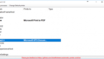 Automatic Printer Switcher screenshot