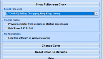 Full Screen Analog Clock Software screenshot
