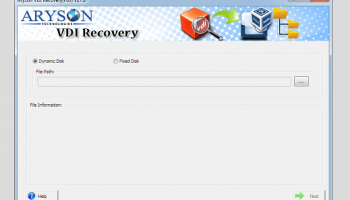Aryson for VirtualBox VDI Recovery screenshot