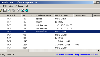 CSVFileView screenshot