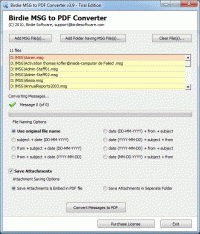 Save Outlook MSG as PDF screenshot