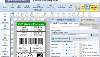 Healthcare Industry Barcode Label Softwa screenshot
